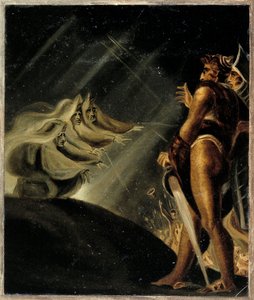 The Witches Floating Above Macbeth and Banquo