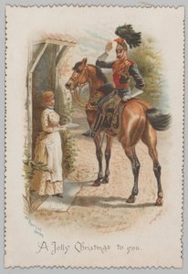 A toast to thee, fair damsel! A Jolly Christmas to you by Henry Payne