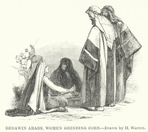 Bedouin Arabs, Women Grinding Corn