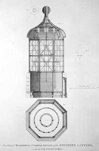 Edystone Lighthouse engraved by Edward Rooker