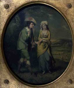 The Courtship by Henry (attr) Walton