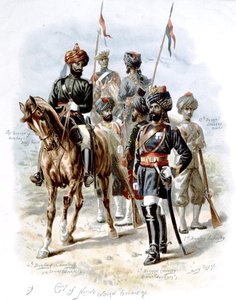 Group of Native Indian Soldiers