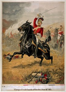The Charge of the 1st Life Guards at Waterloo, Published c.1890 by Henry A. Payne
