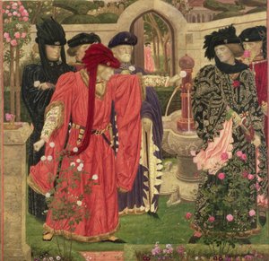 Choosing The Red and White Roses in the Temple Garden