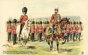 King George V as Prince of Wales Leading His Regiment, the Royal Fusiliers, at Aldershot by Henry A. Payne