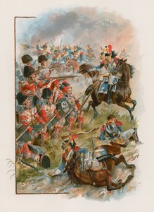 Square of the 42nd Highlanders charged by French cuirassiers at Quatre Bras, 16 June 1815 by Henry A. Payne