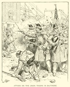 Attack on the Union Troops in Baltimore by Henry Alexander (after) Ogden