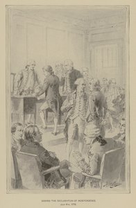 Signing the Declaration of Independence, 4 July 1776 by Henry Alexander (after) Ogden