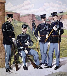 U.S. infantry full dress 1902-07 armed with U.S. magazine rifle model 1903