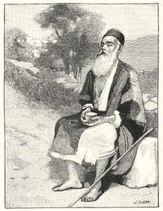 A blind beggar near Jerusalem by Henry Andrew Harper