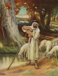 A Shepherd and His Flock at Banias