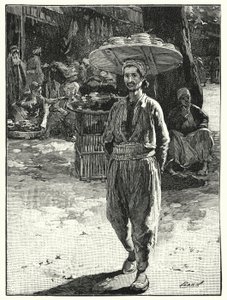 Eastern baker with basket on his head by Henry Andrew Harper