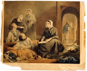 Works of Mercy: Therapia Hospital, January 1 1855, engraving J.A. Vinter, pub. Rudolph Ackermann, 19 February 1855