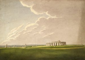 The Grand Antediluvian Temple of Stonehenge: in its original state from the North by Henry Browne