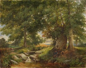 A Trout Stream near Worcester by Henry Chaplin