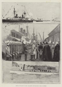 Arrival of the King of Siam, His Majesty and the Duke of York at Spithead by Henry Charles Seppings Wright