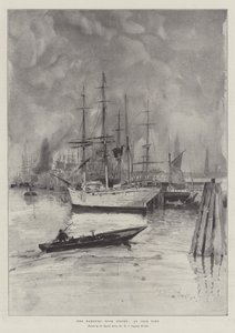 The Hamburg Dock Strike, an Idle Port by Henry Charles Seppings Wright