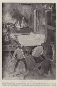 The Queen at Sheffield, Her Majesty Witnessing the Rolling of an Armour-Plate by Henry Charles Seppings Wright