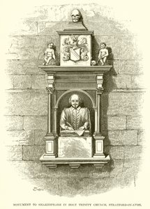 Monument to Shakespeare in Holy Trinity Church, Stratford-on-Avon