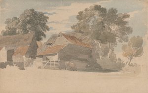 Farm Buildings with Trees