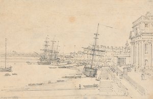 The Custom House, London by Henry Edridge