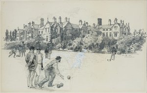 Cheadle Asylum from the Bowling Green by Henry Edward Tidmarsh