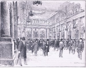 Inside the Royal Exchange in Manchester by Henry Edward Tidmarsh
