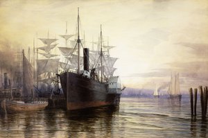 Sunset, New York Harbour, 1880