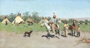 In Pastures New, 1895 by Henry Francois Farny