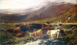 Cows in the Highlands by Henry Garland