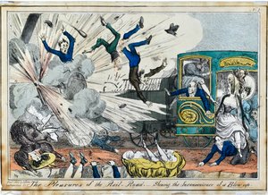 Pleasures of the Railroad. Showing the Inconvenience of a Blow up by Henry Heath