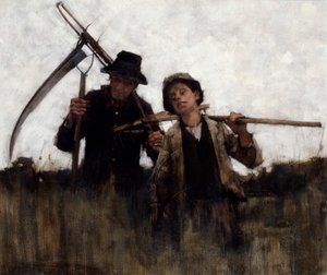 Farm labourers by Henry Herbert La Thangue