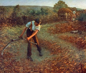 Mowing Bracken, c1903, 1912 by Henry Herbert La Thangue