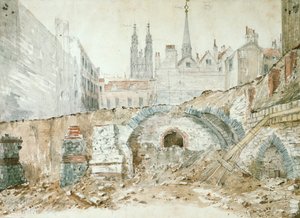 Parts of late 1st-early 2nd century basilica in the City of London by Henry Hodge
