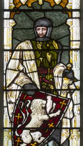 Cambridge, Trinity College, Heaton Butler & Bayne, Henry Holiday, Simon de Montfort, adapted from Carl Almquist by Henry Holiday