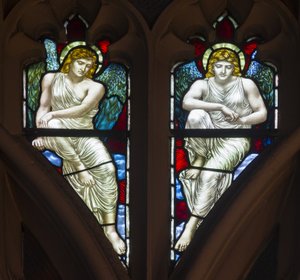 Westminster, St Margaret, James Powell & Sons, Henry Holiday, Tracery Angels