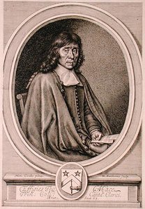 Portrait of Thomas Mace engraved by William Faithorne by Henry I (after) Cooke