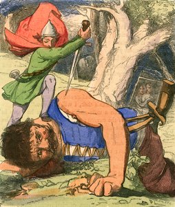 Jack Kills a Giant with His Sword of Sharpness