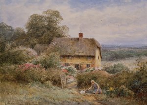A Picturesque Cottage, Warwickshire by Henry John Sylvester Stannard