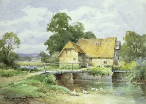 By a Surrey Watermill by Henry John Sylvester Stannard