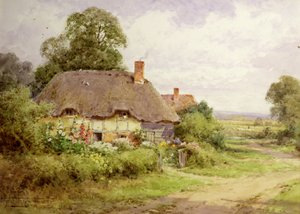 Cottage Scene by Henry John Sylvester Stannard