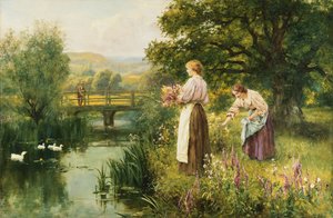 Gathering Spring Flowers by Henry John Yeend King