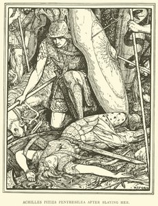 Achilles Pities Penthesilea After Slaying Her