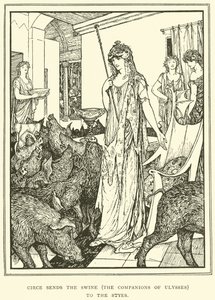 Circe Sends the Swine (The Companions of Ulysses) to the Styes