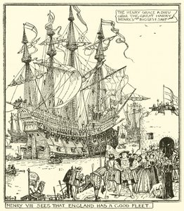 Henry VIII Sees That England Has a Good Fleet by Henry Justice Ford