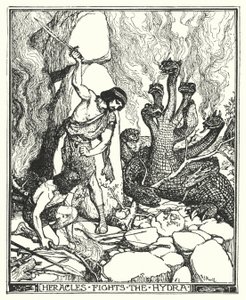 Heracles fights the Hydra by Henry Justice Ford