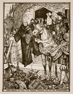 How Henry VIII Had the Monks Turned Out of the Monasteries, Illustration from 