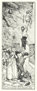 Little John Wesley saved from the fire by Henry Justice Ford