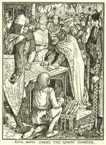 Magna Carta. King John Signs the Great Charter