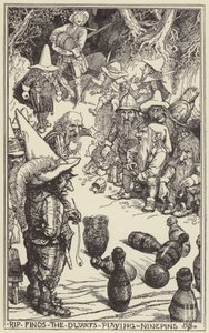 Rip finds the dwarfs playing ninepins by Henry Justice Ford